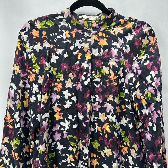 Equipment 100% Silk Button Front Shirt Women XS Floral Cottage Boho Preppy City - Picture 2 of 10